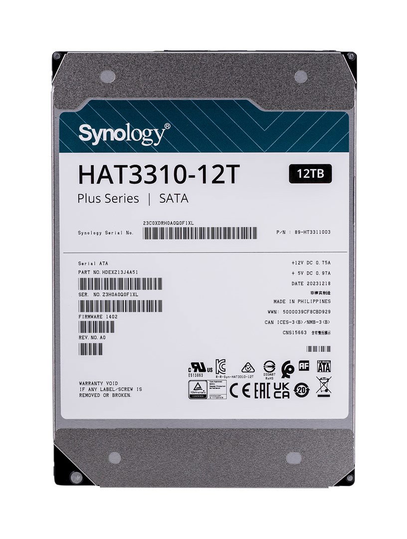 Synology HAT3310-12T internal hard drive 3.5 12 TB Serial ATA