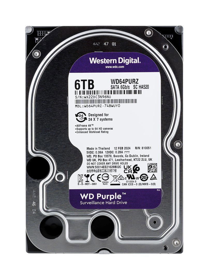 Western Digital WD64PURZ internal hard drive 3.5 6000 GB Serial ATA III