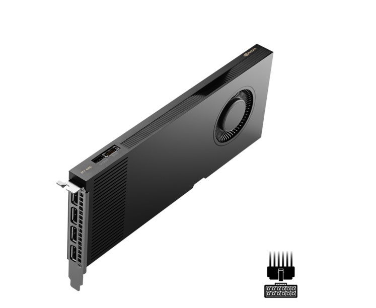 Graphics card PNY NVIDIA RTX 4000 Ada Generation, 20 GB GDDR6 160-bit, PCIe 4.0 x16, Single Slot, 4x Mini DP 1.4a, ATX - ATX bracket, 1x 16-pin power supply cable, retial
