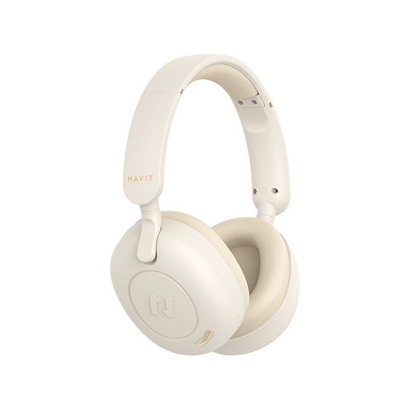 Havit H655BT - Bluetooth wireless headphones, beige