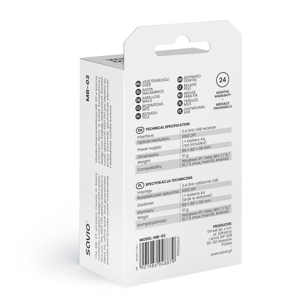 SAVIO MB-03 Wireless Mouse