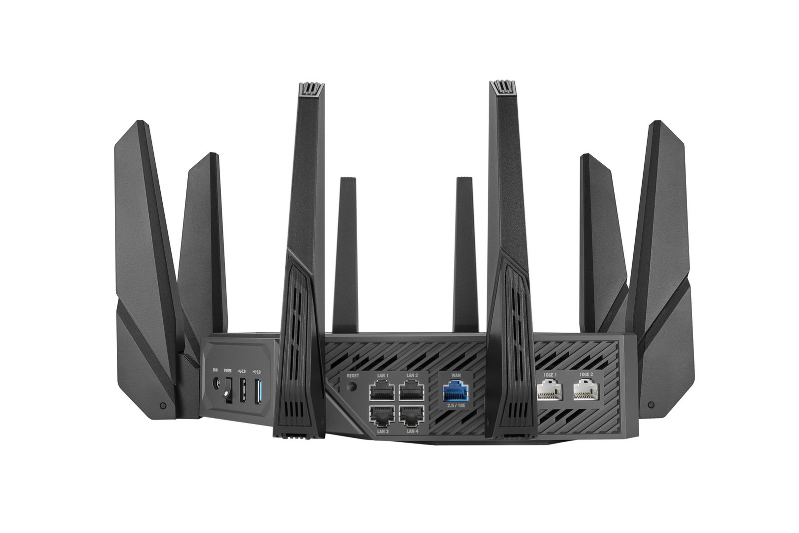 ASUS ROG Rapture GT-AXE16000 wireless router 10 Gigabit Ethernet Tri-band (2.4 GHz 5 GHz 6 GHz) Black