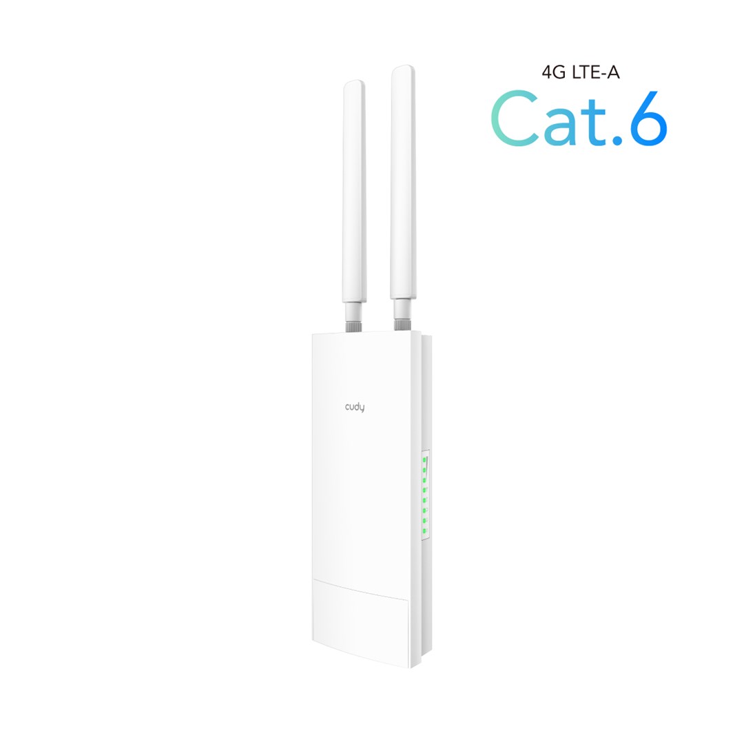 Cudy Indoor/Outdoor 4G Cat 6 AC1200 Wi-Fi Router, LT700 Outdoor 1.0 wireless router Gigabit Ethernet Dual-band (2.4 GHz 5 GHz) White
