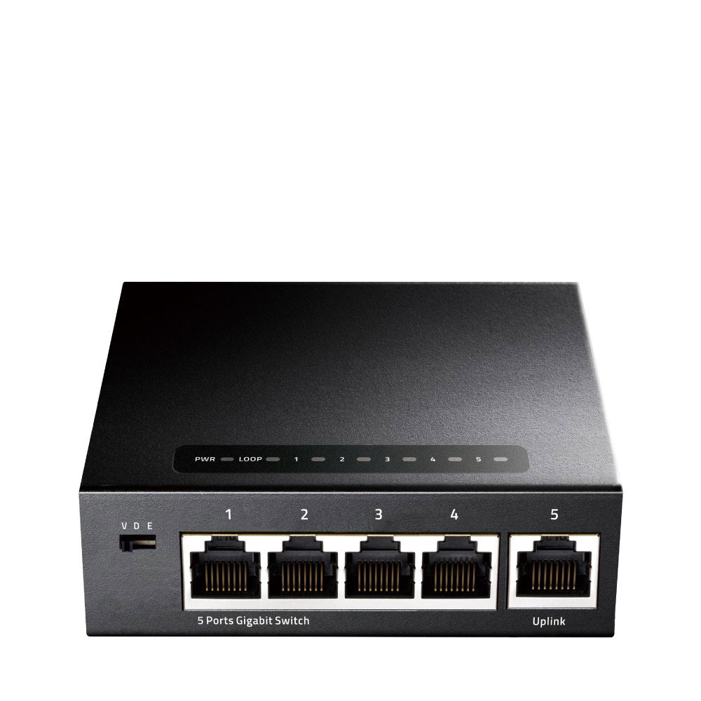 Cudy GS105 network switch Unmanaged Gigabit Ethernet (10/100/1000) Black