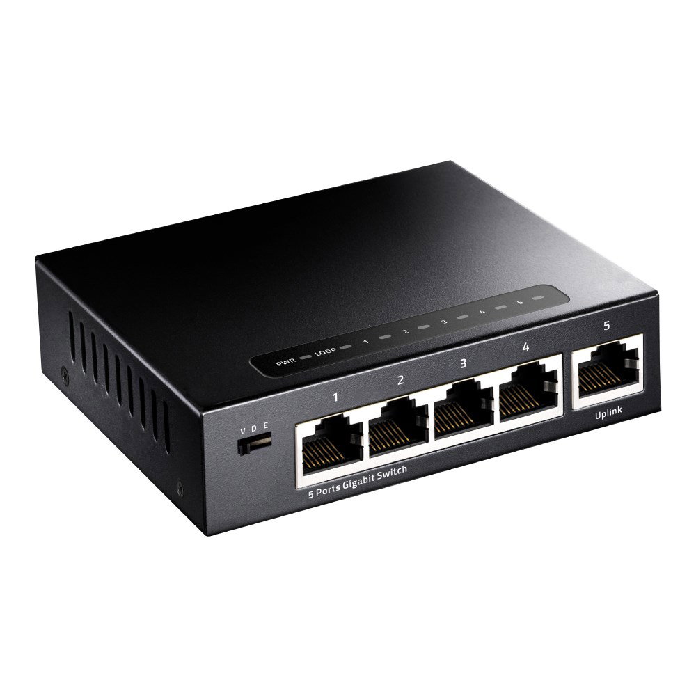 Cudy GS105 network switch Unmanaged Gigabit Ethernet (10/100/1000) Black