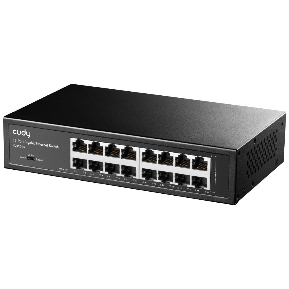 Cudy GS1016 network switch Unmanaged Gigabit Ethernet (10/100/1000) Black