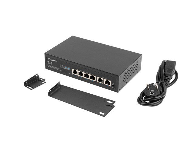 Lanberg Switch PoE+ Rack 10/19 RSFE-4P-2FE-60
