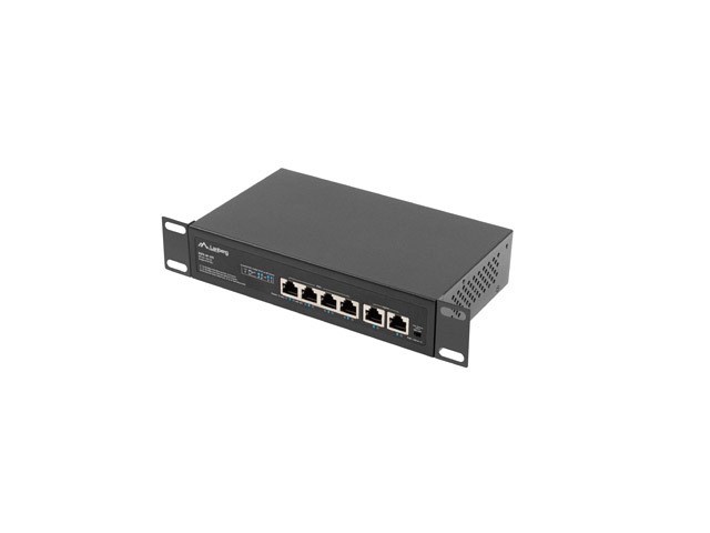 Lanberg Switch PoE+ Rack 10/19 RSFE-4P-2FE-60