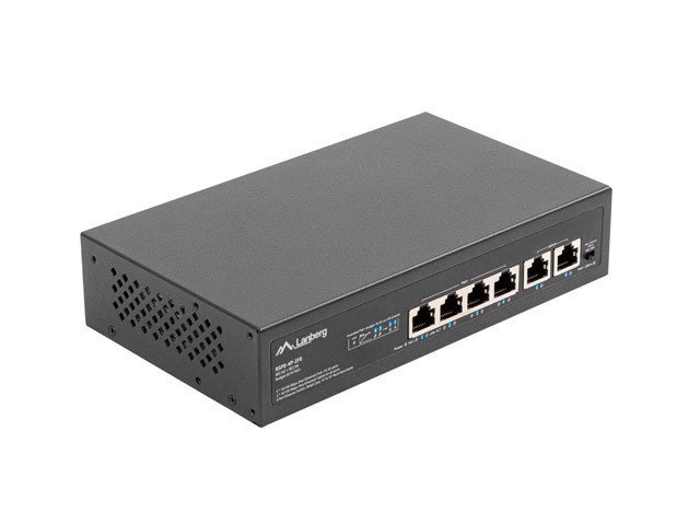 Lanberg Switch PoE+ Rack 10/19 RSFE-4P-2FE-60