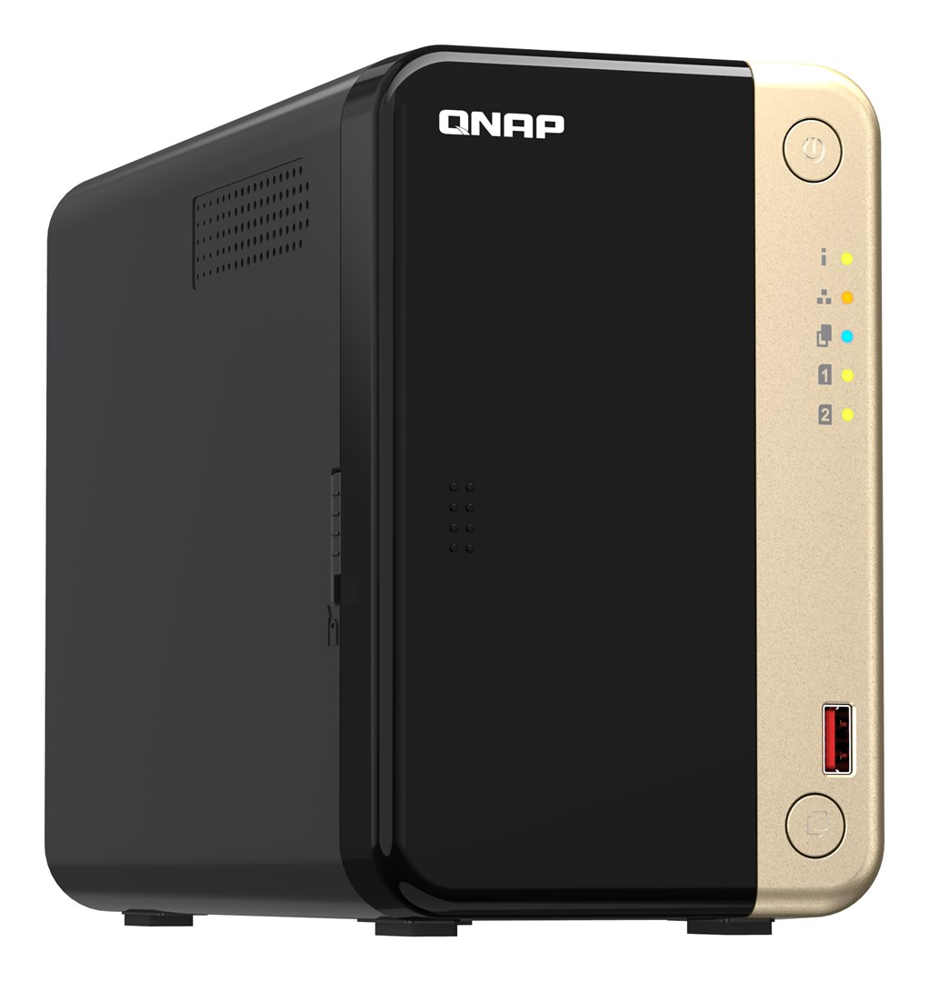 QNAP TS-264 NAS Tower Intel Celeron N5095 8 GB 0 TB QNAP QTS Black, Gold