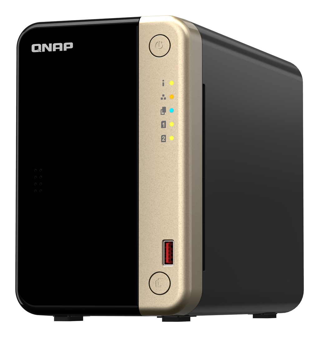 QNAP TS-264 NAS Tower Intel Celeron N5095 8 GB 0 TB QNAP QTS Black, Gold