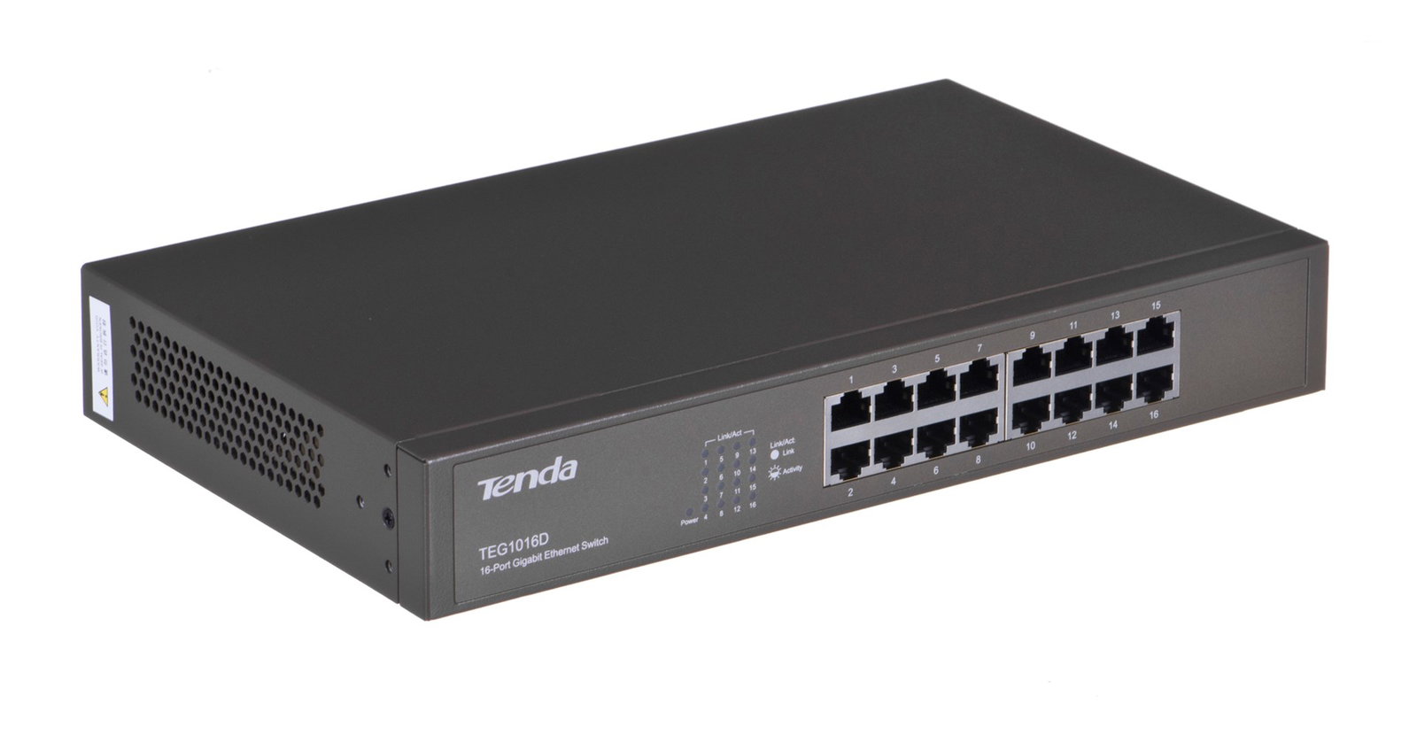 Tenda 16-port Gigabit Ethernet Switch Unmanaged Blue