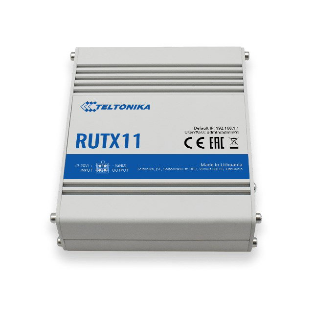 Teltonika RUTX11 wireless router Gigabit Ethernet Dual-band (2.4 GHz 5 GHz) 4G Grey