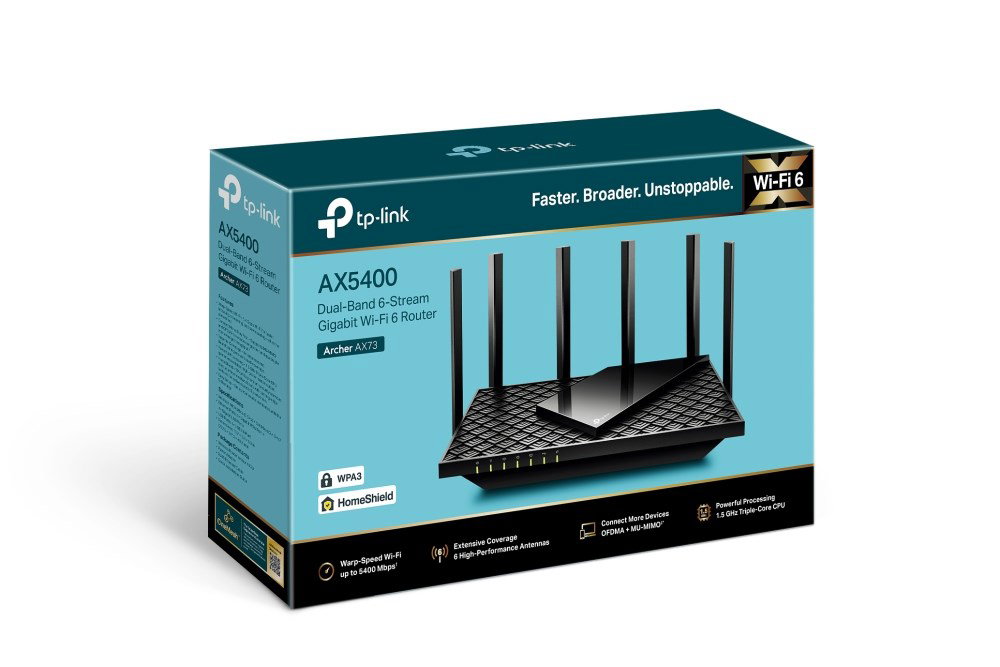 TP-Link Archer AX72 wireless router Gigabit Ethernet Dual-band (2.4 GHz 5 GHz) Black