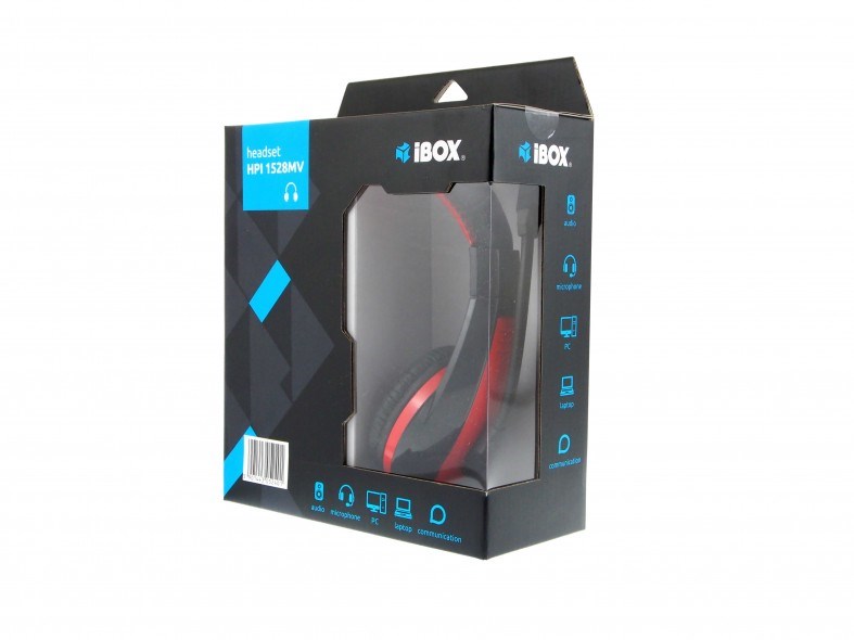 Headphones with microphone I-Box HPI 1528 MV black