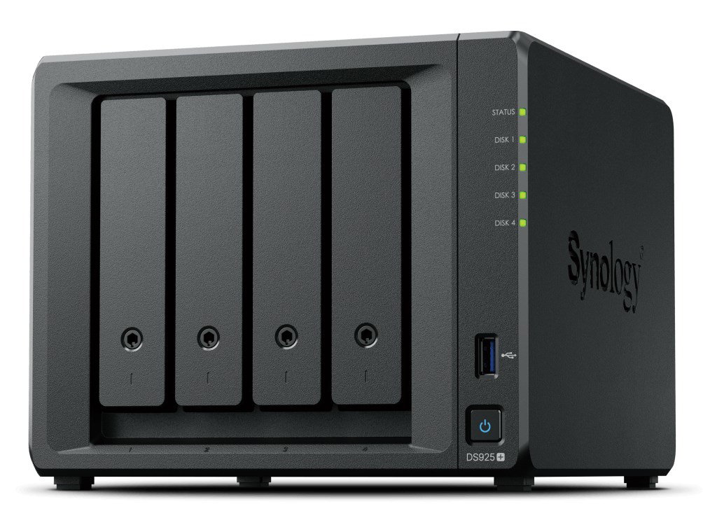 Synology DiskStation DS925+ NAS/storage server Ryzen Embedded V1500B 4 GB DDR4 0 TB Black