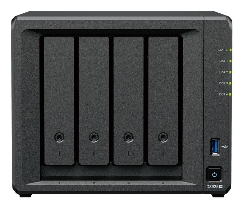 Synology DiskStation DS925+ NAS/storage server Ryzen Embedded V1500B 4 GB DDR4 0 TB Black