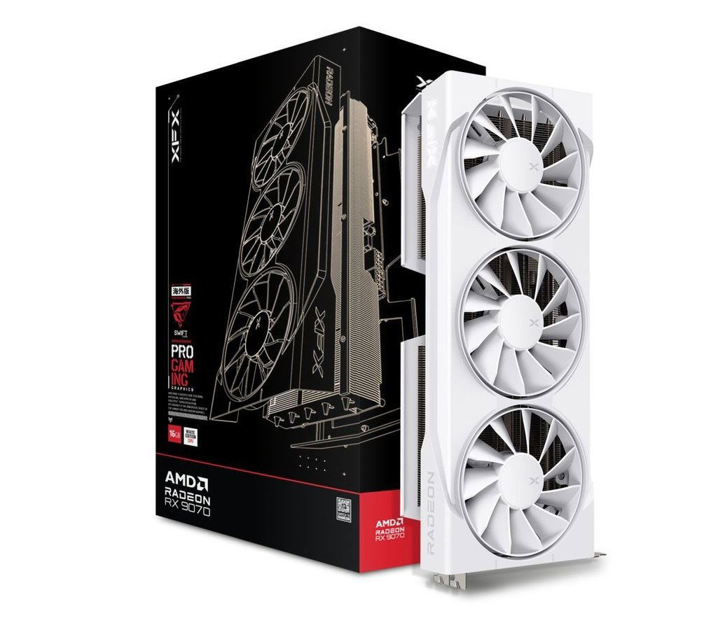 Graphics card. XFX Swift RX 9070 White 3-FAN GAM E 16G