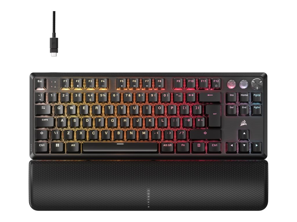 CORSAIR K70 PRO TKL Tenkeyless Magnetic-Mechanical Gaming Keyboard Backlit RGB LED CORSAIR MGX v2 Black