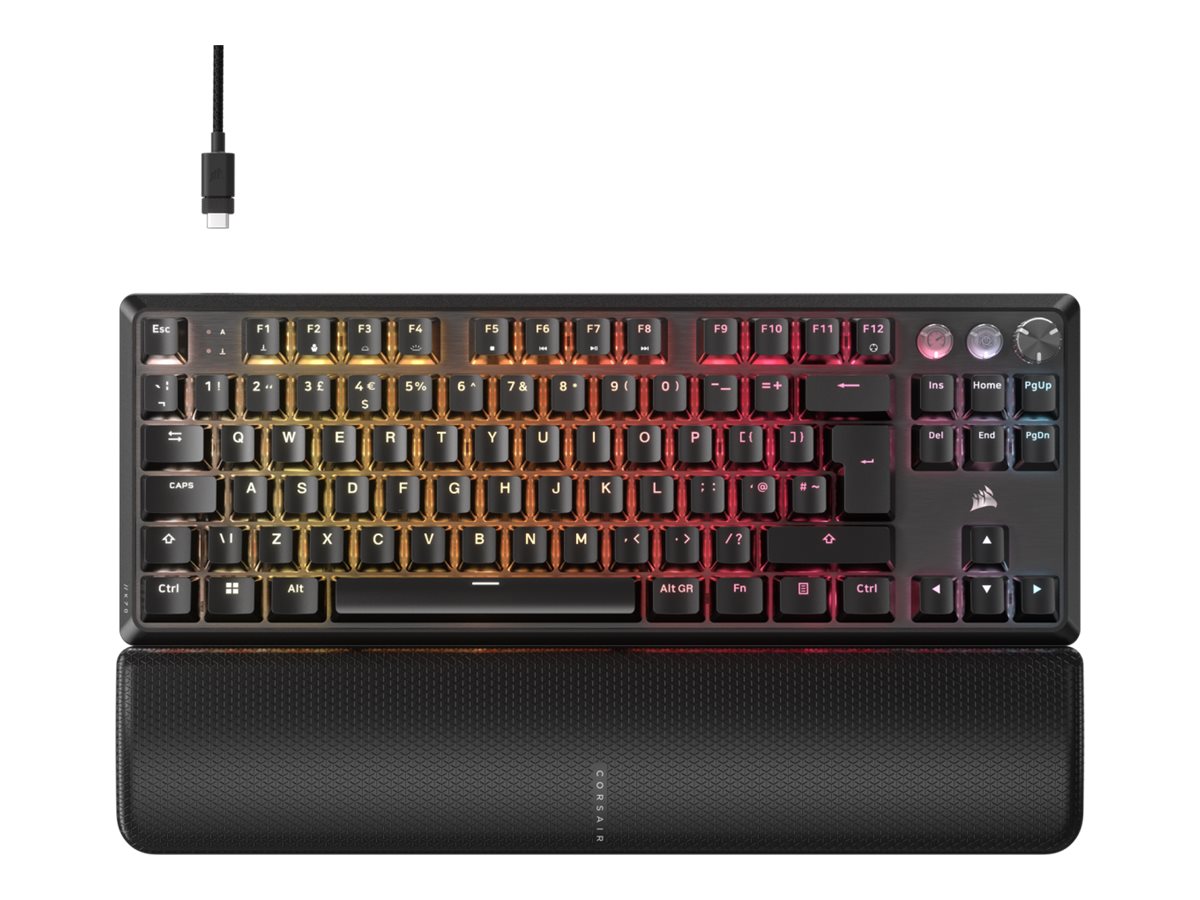 CORSAIR K70 PRO TKL Tenkeyless Magnetic-Mechanical Gaming Keyboard Backlit RGB LED CORSAIR MGX v2 Black