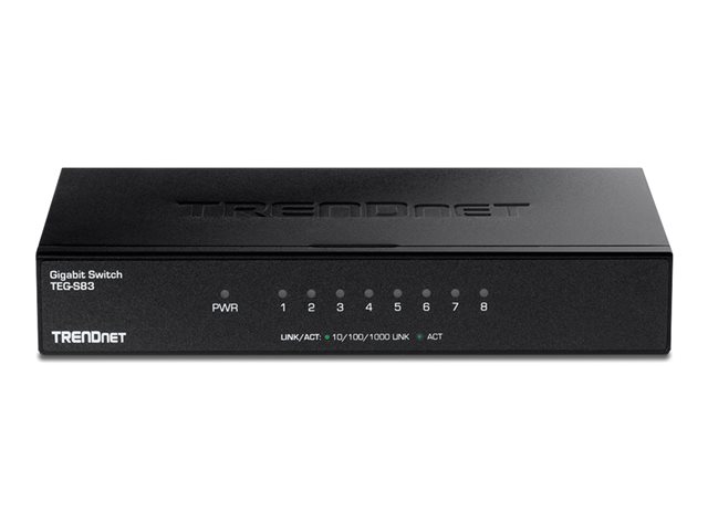 TRENDNET 8-Port Gigabit Switch /w metal case