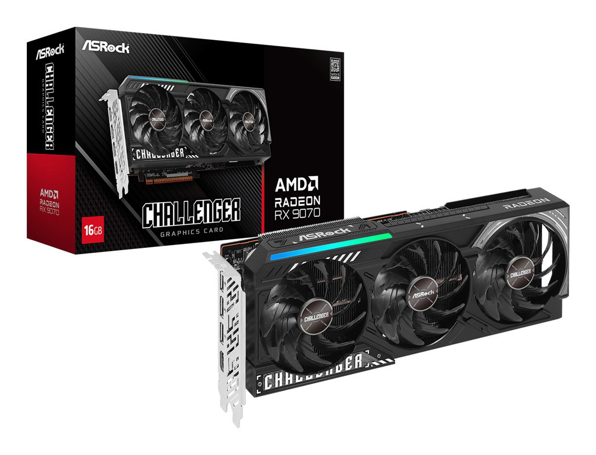 ASRock Challenger AMD Radeon RX 9070 AMD 16 GB graphics card