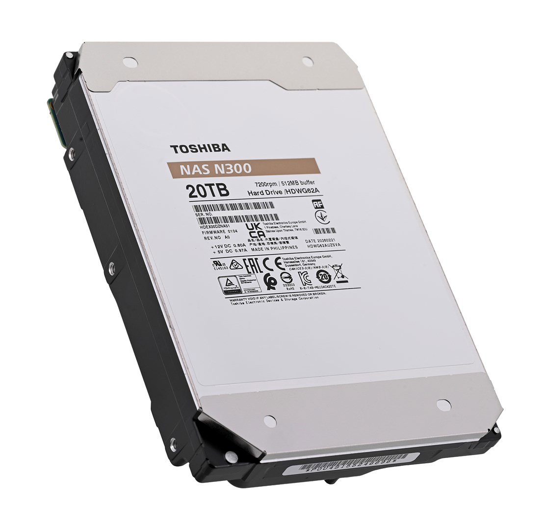Toshiba N300 internal hard drive 20 TB 7200 RPM 512 MB 3.5 Serial ATA III