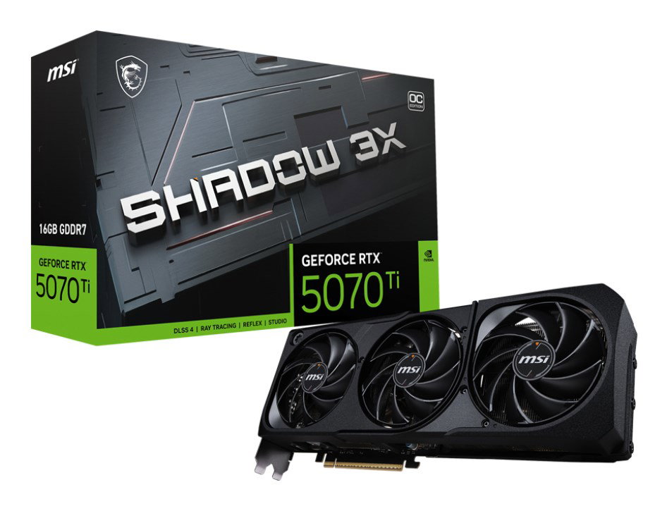 MSI GeForce RTX 5070 Ti 16G SHADOW 3X OC NVIDIA 16 GB GDDR7 BULK