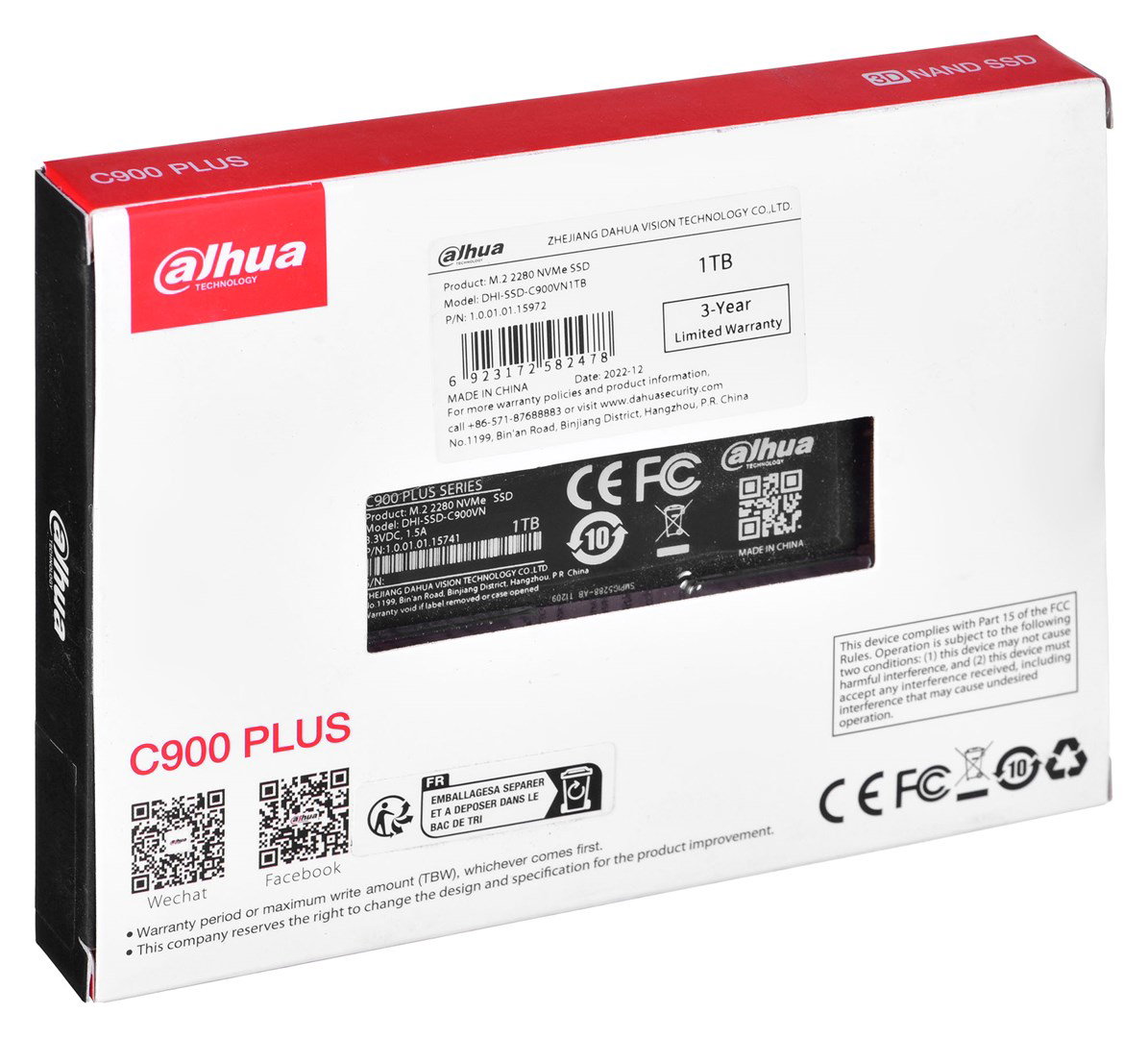 Dahua Technology DHI-SSD-C900VN1TB internal solid state drive M.2 1000 GB PCI Express 3.0 3D TLC NVMe