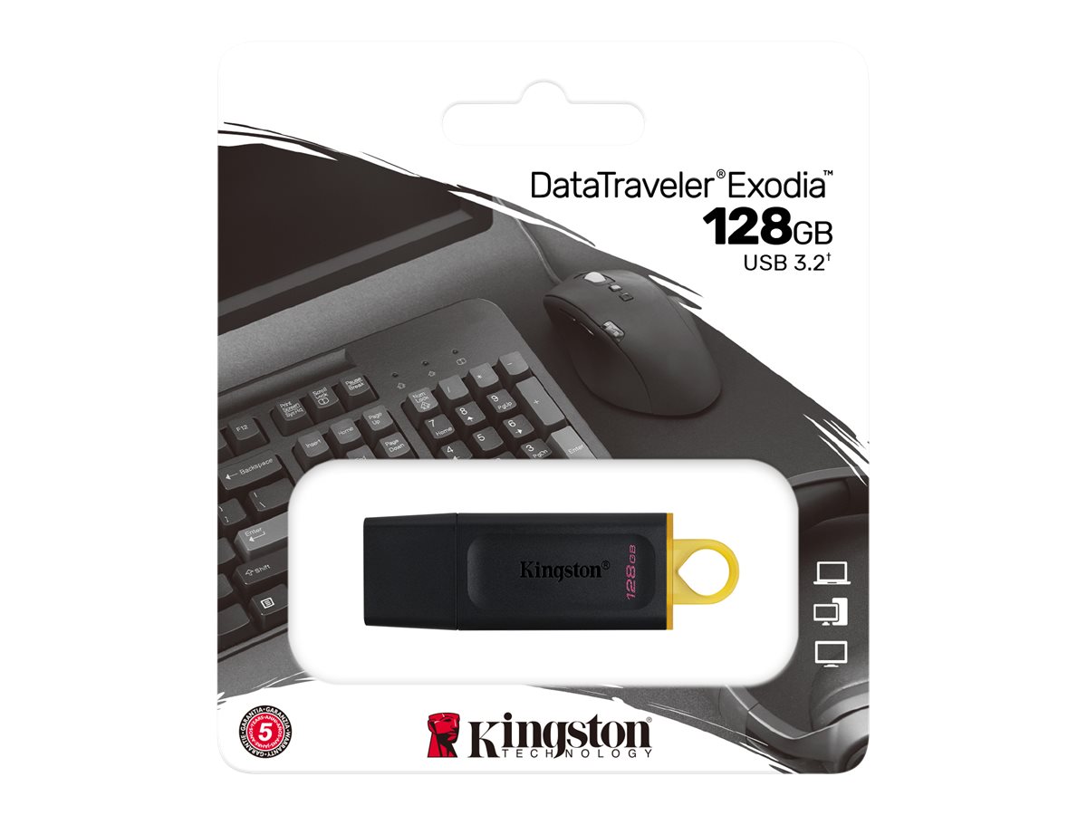 KINGSTON 128GB USB3.2 Gen1 DataTraveler Exodia Black + Yellow