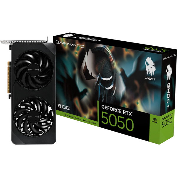 Gainward GeForce RTX 5050 Ghost 8GB, graphics card - DLSS 4, 3x DisplayPort, 1x HDMI 2.1