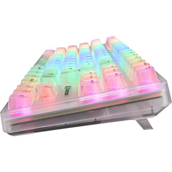 Sharkoon Crystal Shark, Gaming-keyboard - white, DE-Layout, KTT