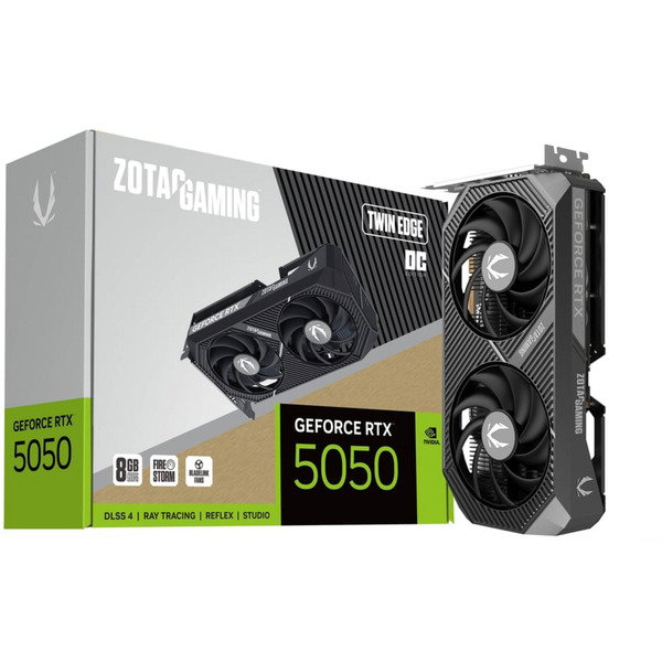ZOTAC GeForce RTX 5050 Twin Edge OC 8GB, graphics card - DLSS 4, 3x DisplayPort, 1x HDMI 2.1