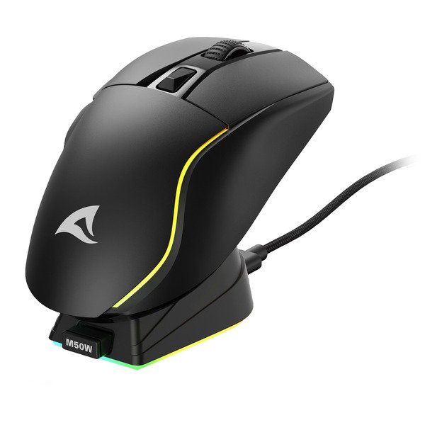Sharkoon SKILLER SGM50W, Gaming-mouse - black, incl. Ladestation