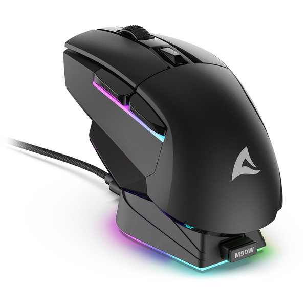 Sharkoon SKILLER SGM50W, Gaming-mouse - black, incl. Ladestation