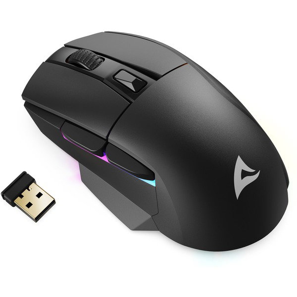 Sharkoon SKILLER SGM50W, Gaming-mouse - black, incl. Ladestation