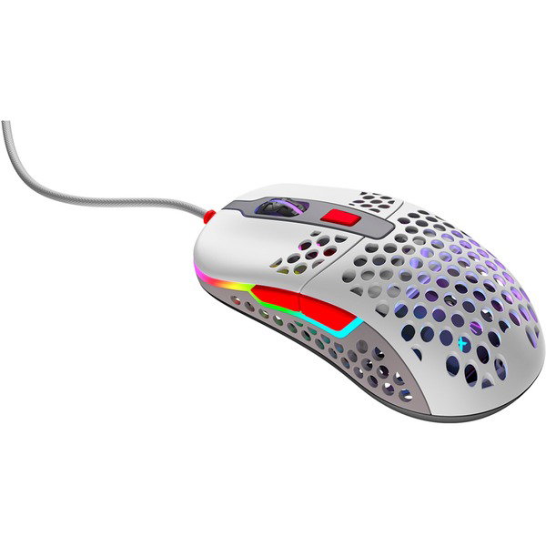 CHERRY Xtrfy M42 RGB, Gaming-mouse - gray/red