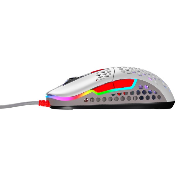 CHERRY Xtrfy M42 RGB, Gaming-mouse - gray/red
