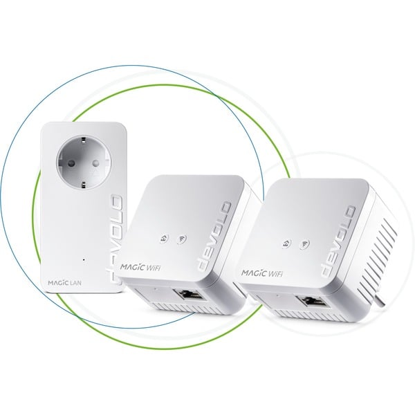 devolo Magic 1 WiFi 2-1-3 Multikit mini, Powerline + WLAN - 3 Adapter