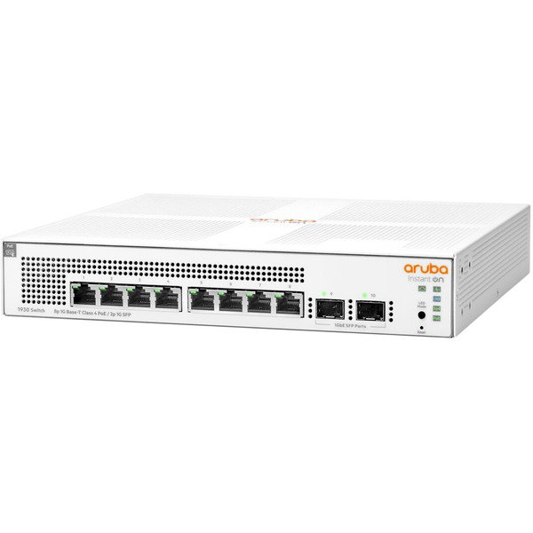 Hewlett Packard Enterprise Networking Instant On Switch 8 Anschlsse Gigabit CL4 PoE 2 Anschlsse SFP 124W 1930