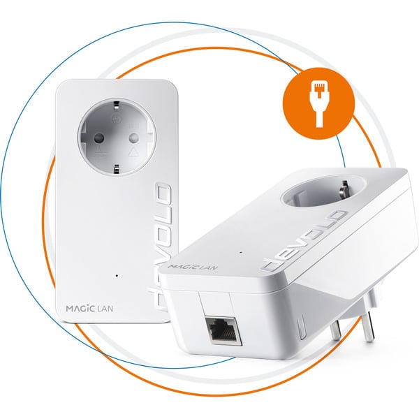 devolo Magic 1 LAN 1-1-2 Starter Kit, Powerline - zwei Adapter