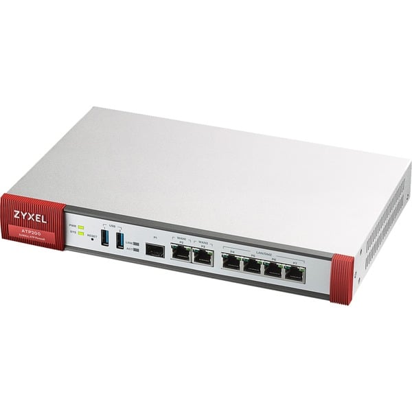 Zyxel ZyWALL ATP200 with 1 Jahr gold Security Pack, Firewall - gray/red