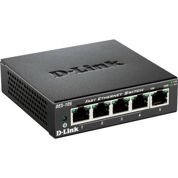 D-Link DES-105, Switch - black
