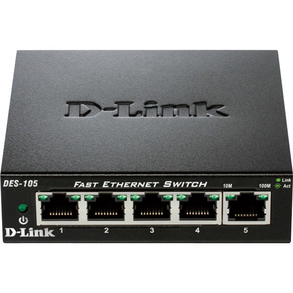 D-Link DES-105, Switch - black
