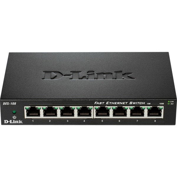 D-Link DES-108, Switch - black