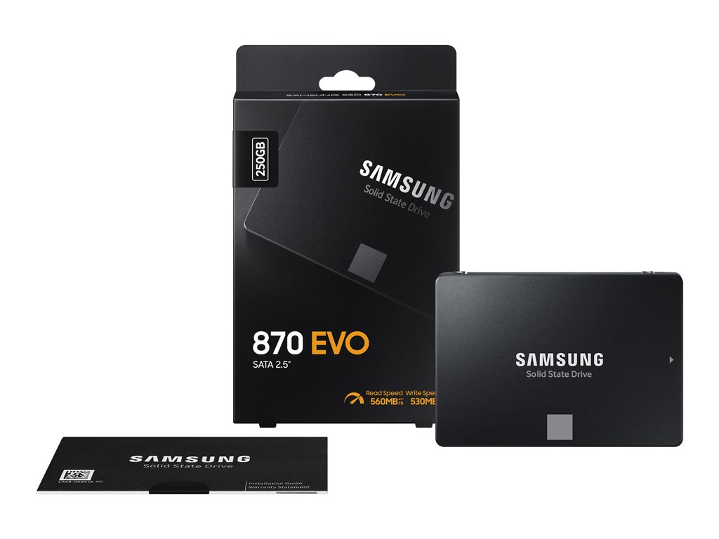 SAMSUNG 870 EVO 250GB SATA III 2.5inch SSD 560MB/s read 530MB/s write
