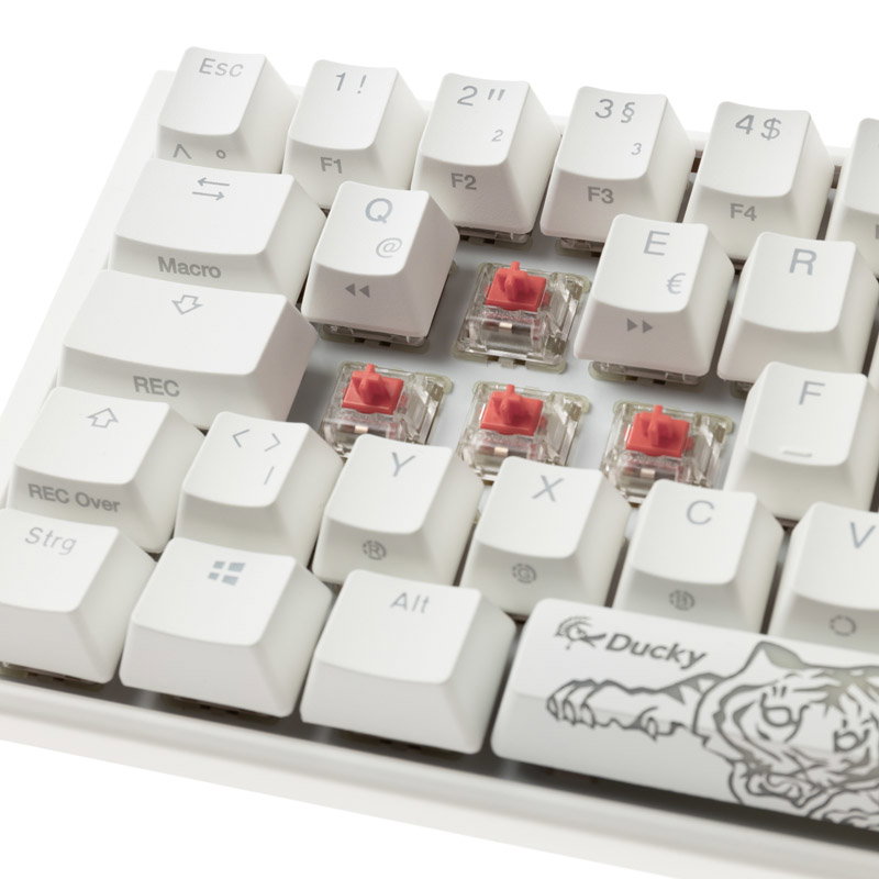 Ducky One 3 Classic Pure White SF Gaming keyboard, RGB LED - MX-Silent-Red
