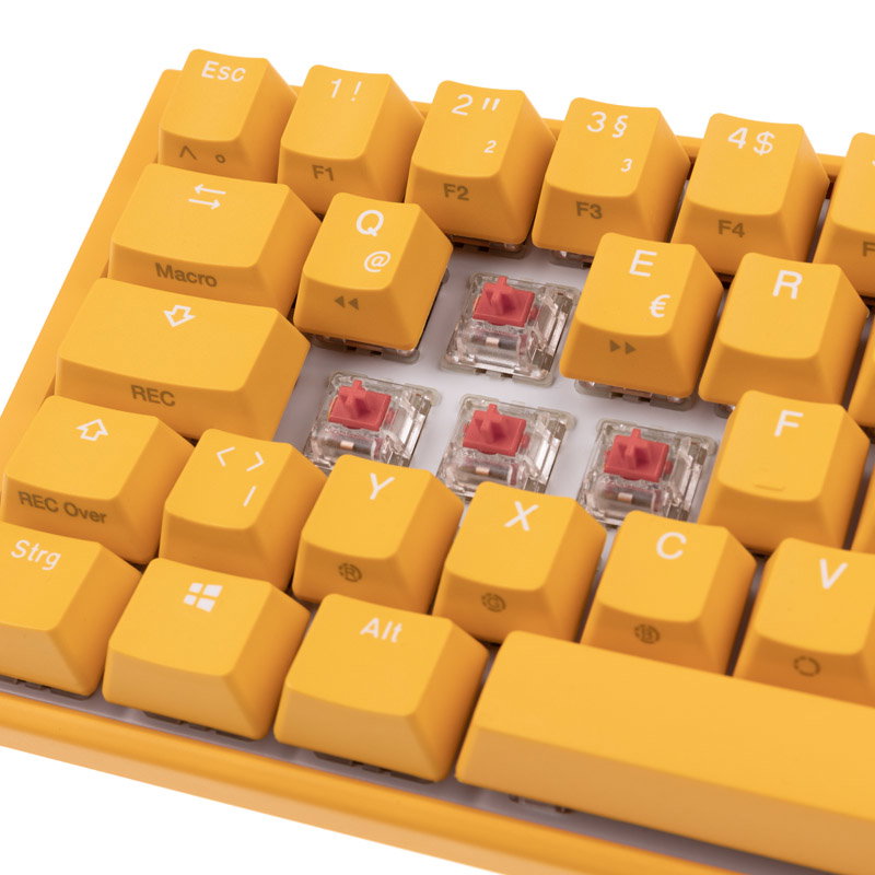 Ducky One 3 Yellow Mini Gaming keyboard, RGB LED - MX-Silent-Red