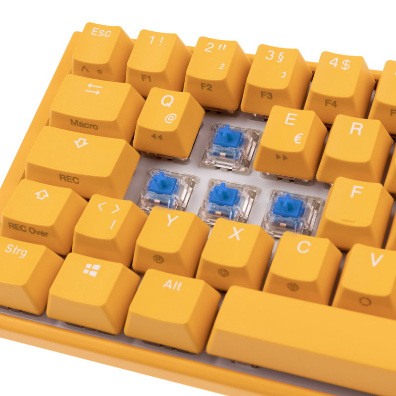 Ducky One 3 Yellow Mini Gaming keyboard, RGB LED - MX-Blue