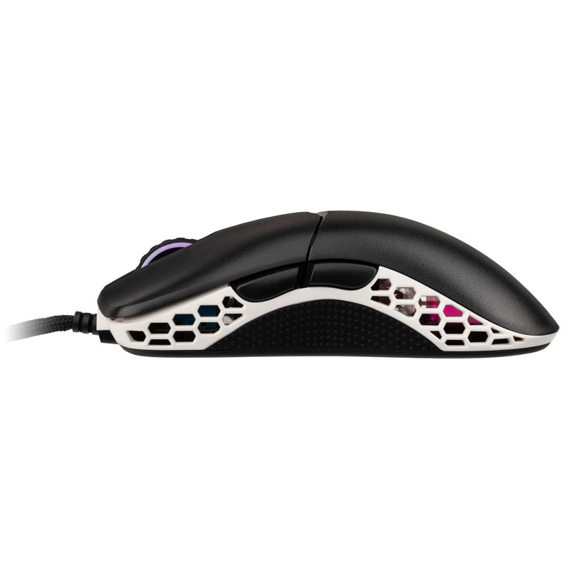 Ducky Feather Gaming mouse, ARGB - Kailh Switches, black/white + mousepad